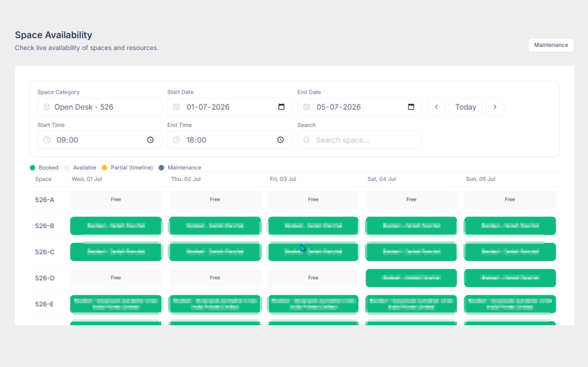 Occupancy management